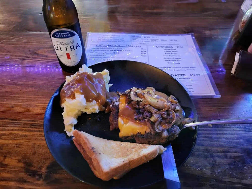 Hamburger Steak and Gravy with Onions